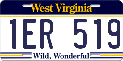 WV license plate 1ER519