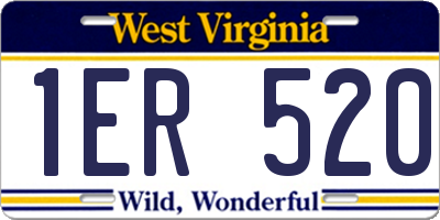 WV license plate 1ER520