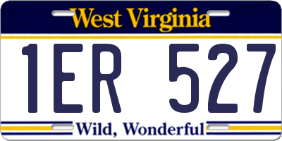WV license plate 1ER527