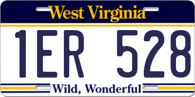 WV license plate 1ER528