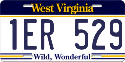 WV license plate 1ER529
