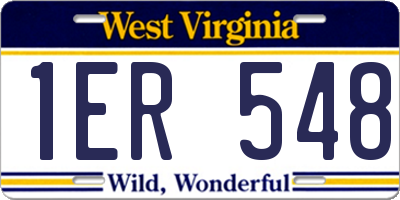 WV license plate 1ER548