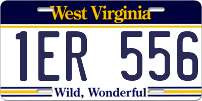 WV license plate 1ER556