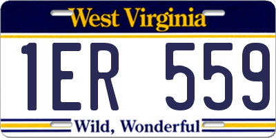 WV license plate 1ER559
