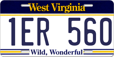 WV license plate 1ER560