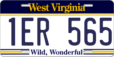 WV license plate 1ER565