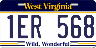 WV license plate 1ER568
