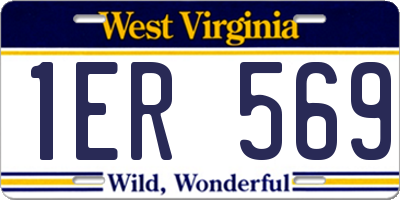 WV license plate 1ER569