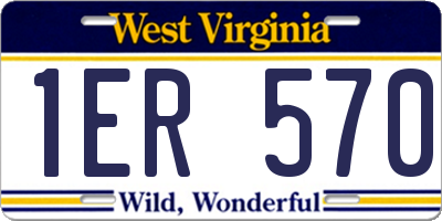 WV license plate 1ER570