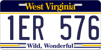 WV license plate 1ER576