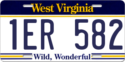 WV license plate 1ER582