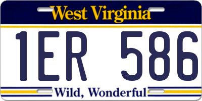 WV license plate 1ER586