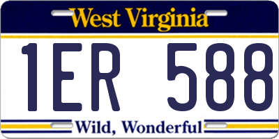WV license plate 1ER588