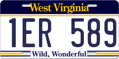 WV license plate 1ER589