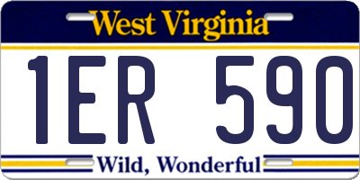 WV license plate 1ER590