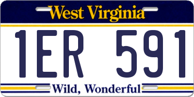 WV license plate 1ER591