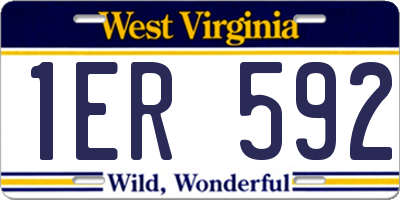 WV license plate 1ER592