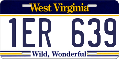 WV license plate 1ER639