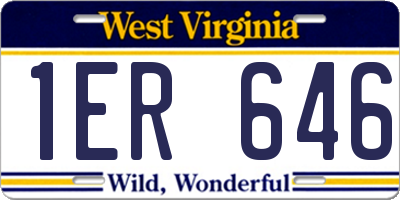 WV license plate 1ER646
