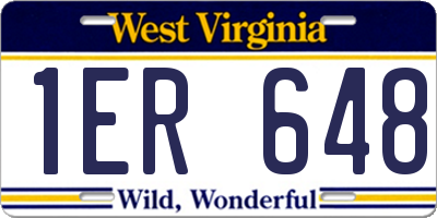 WV license plate 1ER648