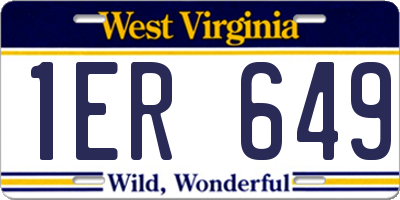 WV license plate 1ER649