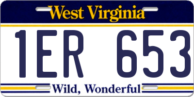 WV license plate 1ER653