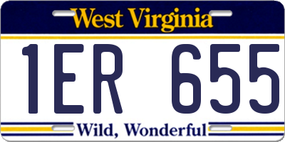 WV license plate 1ER655