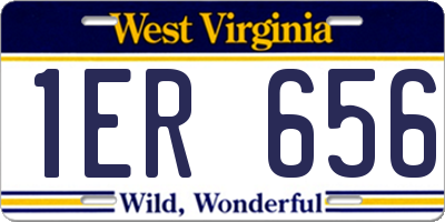 WV license plate 1ER656