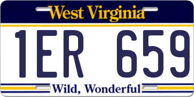 WV license plate 1ER659