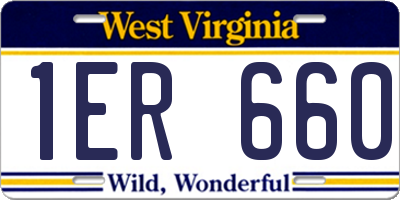 WV license plate 1ER660