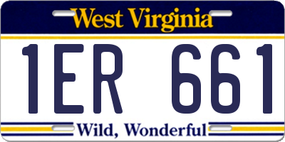 WV license plate 1ER661