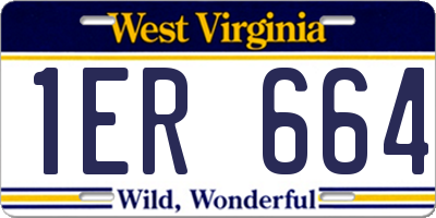 WV license plate 1ER664