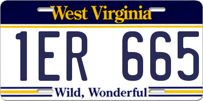 WV license plate 1ER665