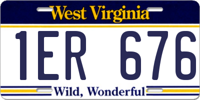 WV license plate 1ER676