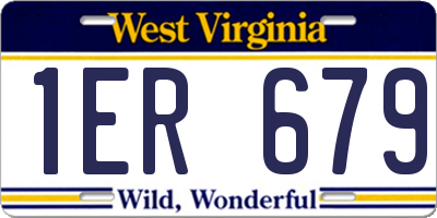 WV license plate 1ER679