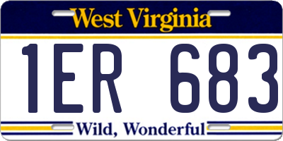 WV license plate 1ER683