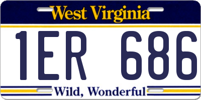 WV license plate 1ER686