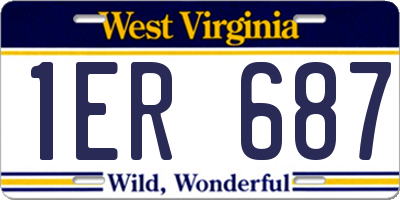 WV license plate 1ER687