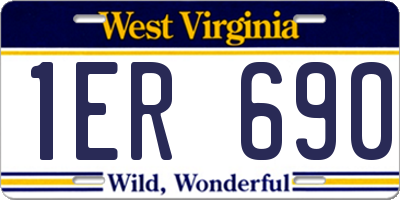 WV license plate 1ER690