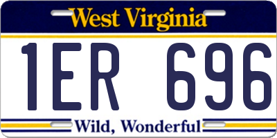 WV license plate 1ER696
