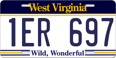 WV license plate 1ER697