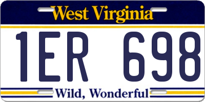 WV license plate 1ER698