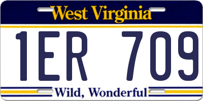 WV license plate 1ER709