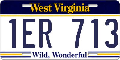 WV license plate 1ER713