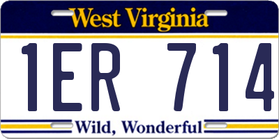 WV license plate 1ER714