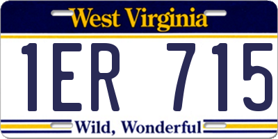 WV license plate 1ER715