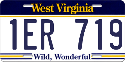 WV license plate 1ER719