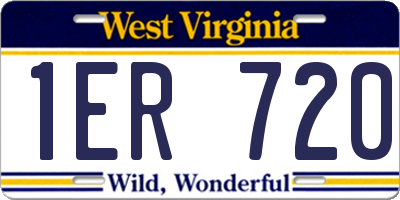 WV license plate 1ER720