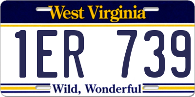 WV license plate 1ER739