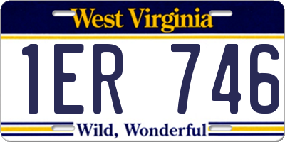 WV license plate 1ER746
